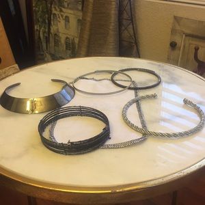 Set of 7 choker necklaces